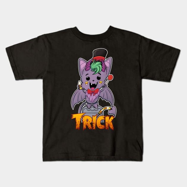 Tricky Bat Kids T-Shirt by BackOfTheComicShopT